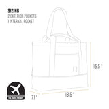 Carhartt Classic Vertical Open Tote Bag, Durable Water Repellent Material W/Hand and Shoulder Straps, Carhartt Brown, 32L