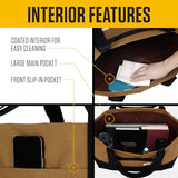 Carhartt Classic Vertical Open Tote Bag, Durable Water Repellent Material W/Hand and Shoulder Straps, Carhartt Brown, 32L