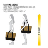Carhartt Classic Vertical Open Tote Bag, Durable Water Repellent Material W/Hand and Shoulder Straps, Carhartt Brown, 32L