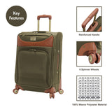 Caribbean Joe 24 Inch 8 Wheel Spinner, Olive Green, One Size