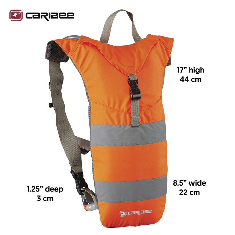 Caribee 3L Nuke Hi - Vis Hydration Backpack (Hi Vis Orange)