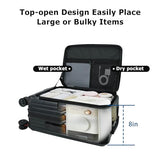 Carry On Luggage 20 inch Airline Approved with Wheels, Expandable Suitcase Top Opening Lightweight Small Travel Luggage with Cup Holder and Side Hooker, Hard Shell Carry On Suitcases for Short Travel