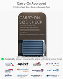 Carry On Luggage with Spinner Wheels, 8010S Aluminum Frame Zipperless Polycarbonate Hard Shell Suitcase (ZX - Core, Blue, 20 Inch)