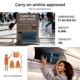 CASELLY Carry On Luggage Top Opening with Cup Holder & Phone Holder, Expandable PC Hard Shell Suitcase, USB Charging Port, Side Hook, 360° Spinner Wheels, TSA Lock & YKK Zippers for Women Man Gifts