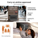 CASELLY Carry On Luggage Top Opening with Cup Holder & Phone Holder, Expandable PC Hard Shell Suitcase, USB Charging Port, Side Hook, 360° Spinner Wheels, TSA Lock & YKK Zippers for Women Man Gifts