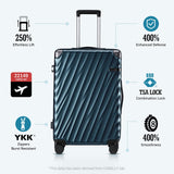 CASELLY Luggage sets 3 piece with Spinner Wheels, PC Hard Shell Travel Luggage, Carry On suitcase with TSA Lock,YKK Zippers,Charcoal Metallic (Gray, 3 Piece Sets(20/24/28))