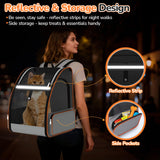 Cat Backpack Carrier Expandable for Outdoor - Foldable Cat Backpack with Breathable Mesh for Small Dog Puppy Kitten Up to 15 lbs - Soft - Sided Pet Carrier for Travel Hiking Camping (Gray)