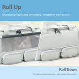 Cat, Dog Carrier for Pets up to 15 lbs, Soft - Sided Collapsible Pet Carrier with Upgraded Sturdy Base, Privacy Curtain and 2 Storage Bags, Cat Bag for Medium Cats and Small Dogs