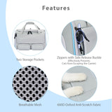 Cat, Dog Carrier for Pets up to 15 lbs, Soft - Sided Collapsible Pet Carrier with Upgraded Sturdy Base, Privacy Curtain and 2 Storage Bags, Cat Bag for Medium Cats and Small Dogs