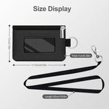 CCUMI Minimalist RFID Blocking Small Wallet with ID Window,WaterResistant Zip Id Case Wallet with Lanyard Keychain for Cards,Cash,Travel,Women,Men (Black)