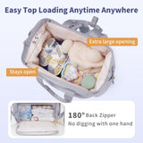 CEI - CEI Diaper Bag Backpack for Mom and Dad, Puffer Baby Bag Backpack with Insulated Pocket, Water - Resistant, Unisex Travel Backpack with Changing Pad & Stroller Straps