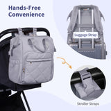 CEI - CEI Diaper Bag Backpack for Mom and Dad, Puffer Baby Bag Backpack with Insulated Pocket, Water - Resistant, Unisex Travel Backpack with Changing Pad & Stroller Straps
