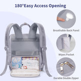 CEI - CEI Diaper Bag Backpack for Mom and Dad, Puffer Baby Bag Backpack with Insulated Pocket, Water - Resistant, Unisex Travel Backpack with Changing Pad & Stroller Straps