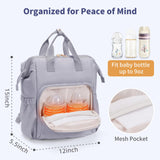 CEI - CEI Diaper Bag Backpack for Mom and Dad, Puffer Baby Bag Backpack with Insulated Pocket, Water - Resistant, Unisex Travel Backpack with Changing Pad & Stroller Straps