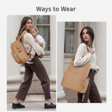 CEI - CEI Neoprene Diaper Bag Backpack Large Newborn Baby Maternity Bags Waterproof Travel Backpack for Mom Dad with Insulated Pockets,Changing Pad