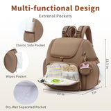 CEI - CEI Neoprene Diaper Bag Backpack Stylish Baby Maternity Bags Travel Tote for Mom with Insulated Pockets, Changing Pad, Stowable Shoulder Strap