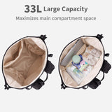CEI - CEI Neoprene Diaper Bag Backpack with Changing Pad, Large Newborn Baby Maternity Bags Travel Tote with Insulated Pockets (Black)