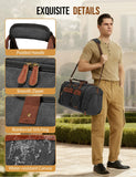 Celvetch Canvas Duffle Bag for Travel 50L Expandable Travel Duffel Bags for Men Women Overnight Weekend Gym Bag with Shoes Compartment - Dark Grey
