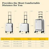 CENSIEN Expandable 16 Inch Underseat Carry On Luggage Airline Approved