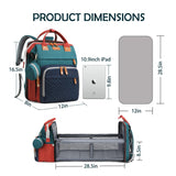 CESAILT Diaper Bag Backpack, Multifunction Waterproof Diaper Bag for Baby, with Diaper Changing Station, Newborn Essentials Must Haves, Baby Portable Bag, Unisex, RGB