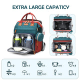 CESAILT Diaper Bag Backpack, Multifunction Waterproof Diaper Bag for Baby, with Diaper Changing Station, Newborn Essentials Must Haves, Baby Portable Bag, Unisex, RGB