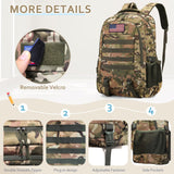 CGYCSY Camo Backpack for Boys backpack for 19'' Students Bookbag for Boy Bookbag and Lunch Box Pencil Case 3 in 1 Set School Bags Children Kids Teens Elementary Middle High School Outdoor Camping