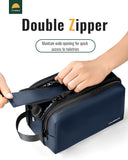 Chakipee Toiletry Bag for Men, Travel Toiletries Organizer Dopp Kit Water Resistant Shaving Bag for Toiletry Accessories, Lightweight Cosmetic Bags with Zippers, Bathroom Essentials (Blue)