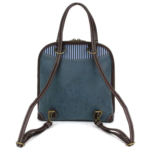 CHALA Convertible Backpack Purse - Women Convertible Shoulder Purse with Adjustable Strap - Hummingbird A - blue