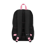 Champion Kids' Merit Backpack with Padded Straps, Water Bottle Pocket and Laptop Compartment for Daily Use, Pink/Black, One Size