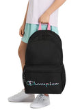 Champion Kids' Merit Backpack with Padded Straps, Water Bottle Pocket and Laptop Compartment for Daily Use, Pink/Black, One Size