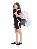 Champion Kids' Youth Backpacks & Lunch Kit Combo, Pink Candy/Aruba Blue, One-Size