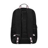 Champion Steady Laptop Backpack with Padded Adjustable Straps, Water Bottle Pockets for Work, Travel, Commute, Black/Ballerina Slipper, One Size