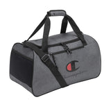 Champion Unisex Adult Logo Duffel Bags, Granite Heather/Scarlet, One Size US