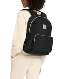 Champion Venice Laptop Backpack in Crinkle Nylon with Padded Adjustable Straps, Water Bottle Pocket for Work, Travel, Commute, Black/Silver, One Size