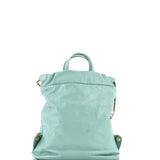 Chanel, Pre - Loved 22 Chain Backpack Quilted Calfskin Medium, Green