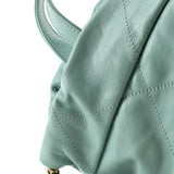 Chanel, Pre - Loved 22 Chain Backpack Quilted Calfskin Medium, Green