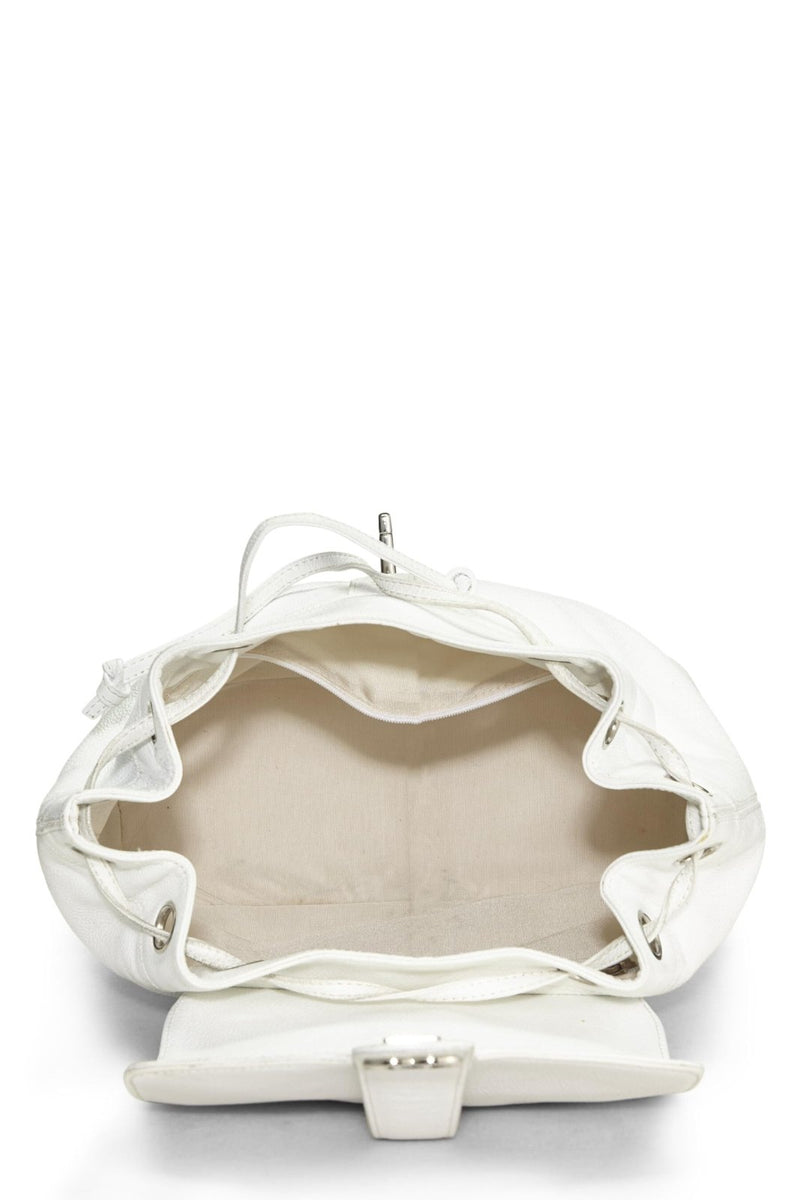 Chanel, Pre - Loved Caviar Backpack Large, White