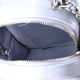 Chanel, Pre - Loved Classic CC Chain Pocket Backpack Quilted Caviar Mini, Blue