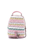 Chanel, Pre - Loved Classic CC Chain Pocket Backpack Quilted Tweed Mini, Multicolor