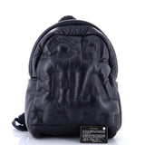 Chanel, Pre - Loved Doudoune Backpack Leather Medium, Blue