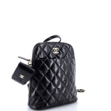 Chanel, Pre - Loved My Pocket Backpack Quilted Shiny Calfskin, Black