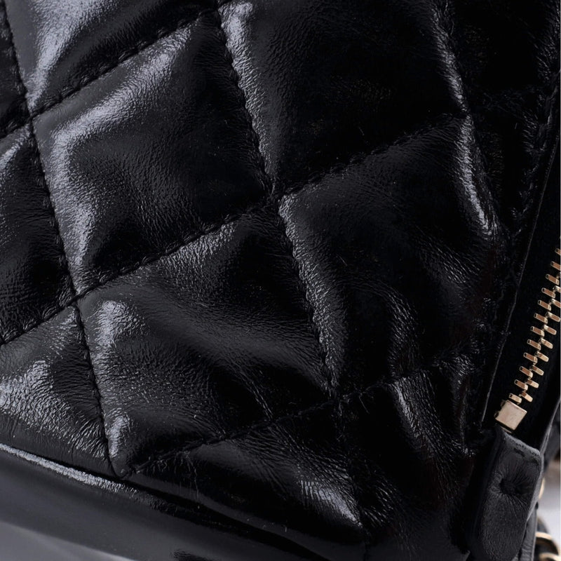 Chanel, Pre - Loved My Pocket Backpack Quilted Shiny Calfskin, Black