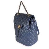 Chanel, Pre - Loved Navy Quilted Lambskin Small Urban Spirit Backpack