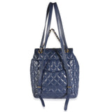 Chanel, Pre - Loved Navy Quilted Lambskin Small Urban Spirit Backpack