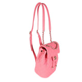 Chanel, Pre - Loved Pink Quilted Caviar Drawstring Backpack Handbag, Pink