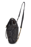 Chanel, Pre - Loved Quilted Lambskin Circle Lock Backpack Large, Black