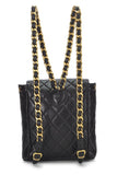 Chanel, Pre - Loved Quilted Lambskin Classic Backpack, Black