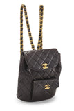 Chanel, Pre - Loved Quilted Lambskin ; Classic Backpack Medium, Black