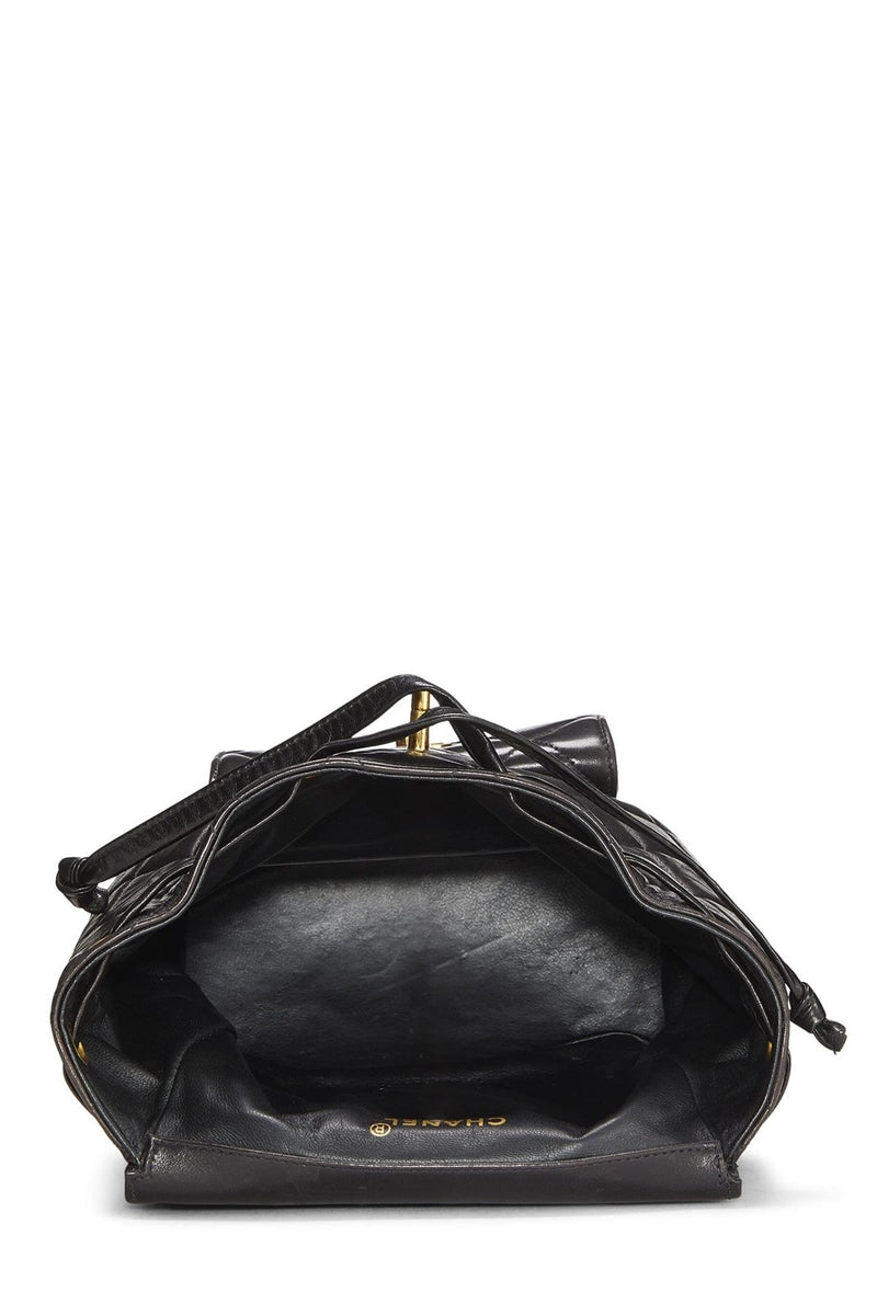 Chanel, Pre - Loved Quilted Lambskin Classic Backpack Medium, Black