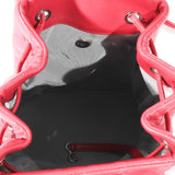 Chanel, Pre - Loved Red Quilted Calfskin Medium Covered CC Drawstring Backpack, Pink